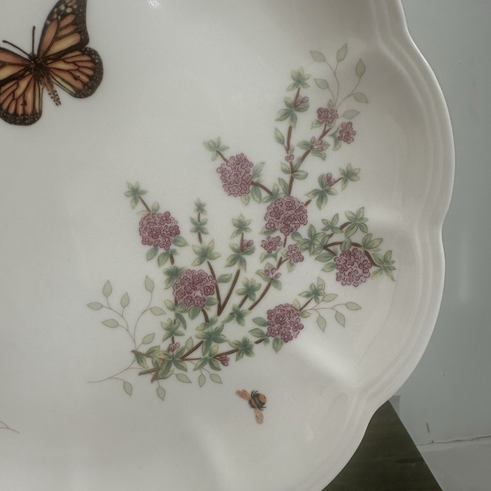 New LENOX Butterfly Meadow Herbs Dinner Plate 10.75" Monarch Butterfly Single - Picture 4 of 7